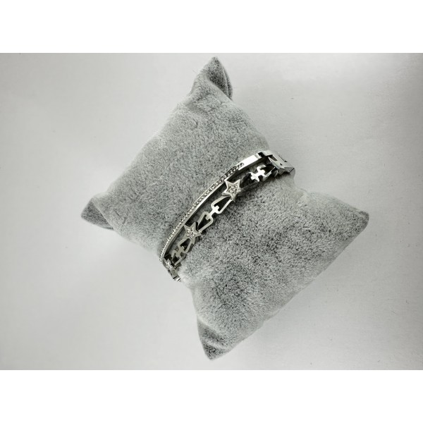 Gümüş Taşlı Yıldızlı Bileklik